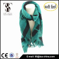 2015 fashionable Lady Women green comfortable thin tartan scarf shawl